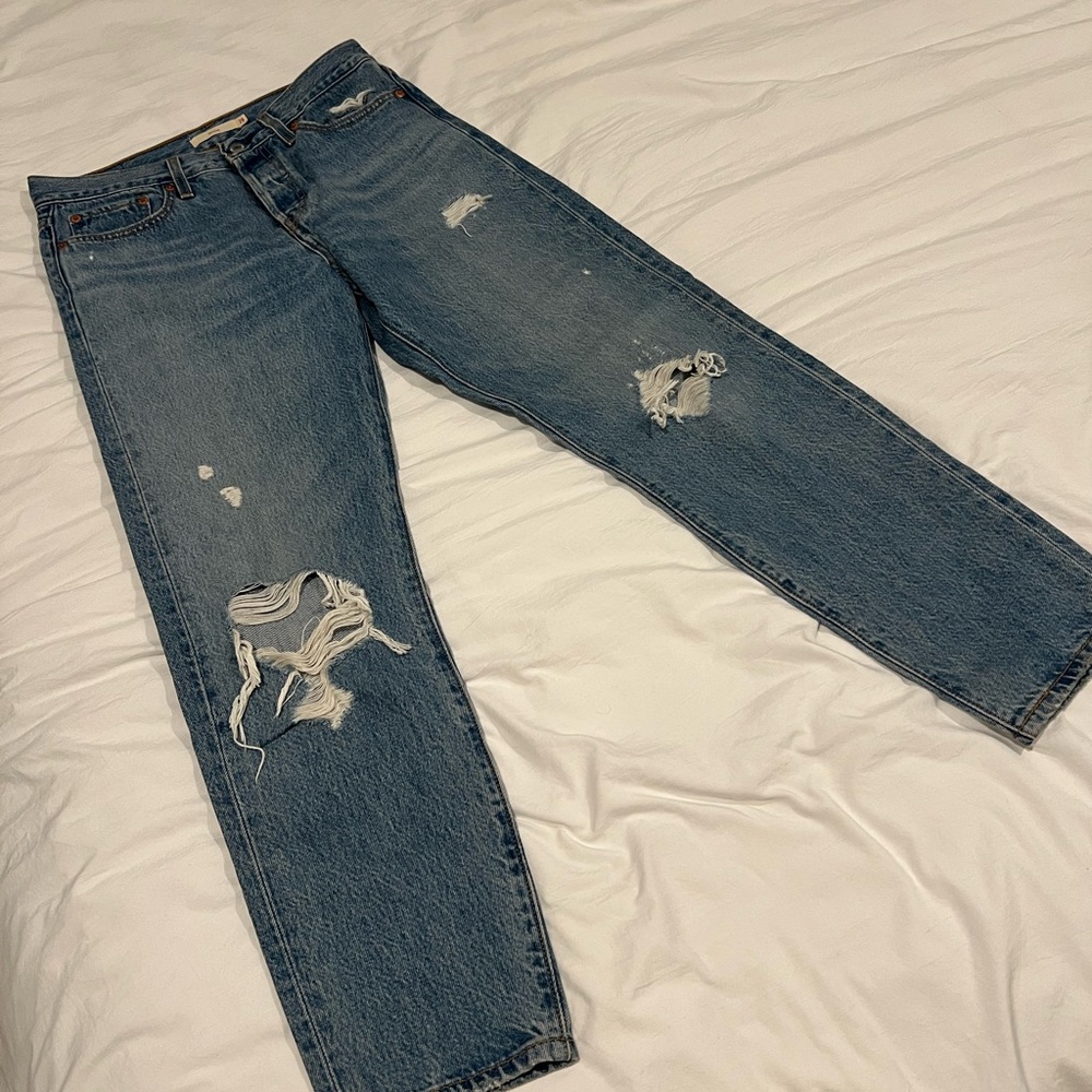Levi's Wedgie High Rise Straight Leg Jeans - Picture 2 of 7